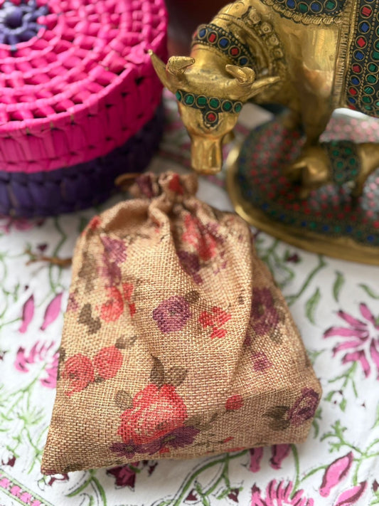 Diwali Gift Pack 2 - Floral Jute potli