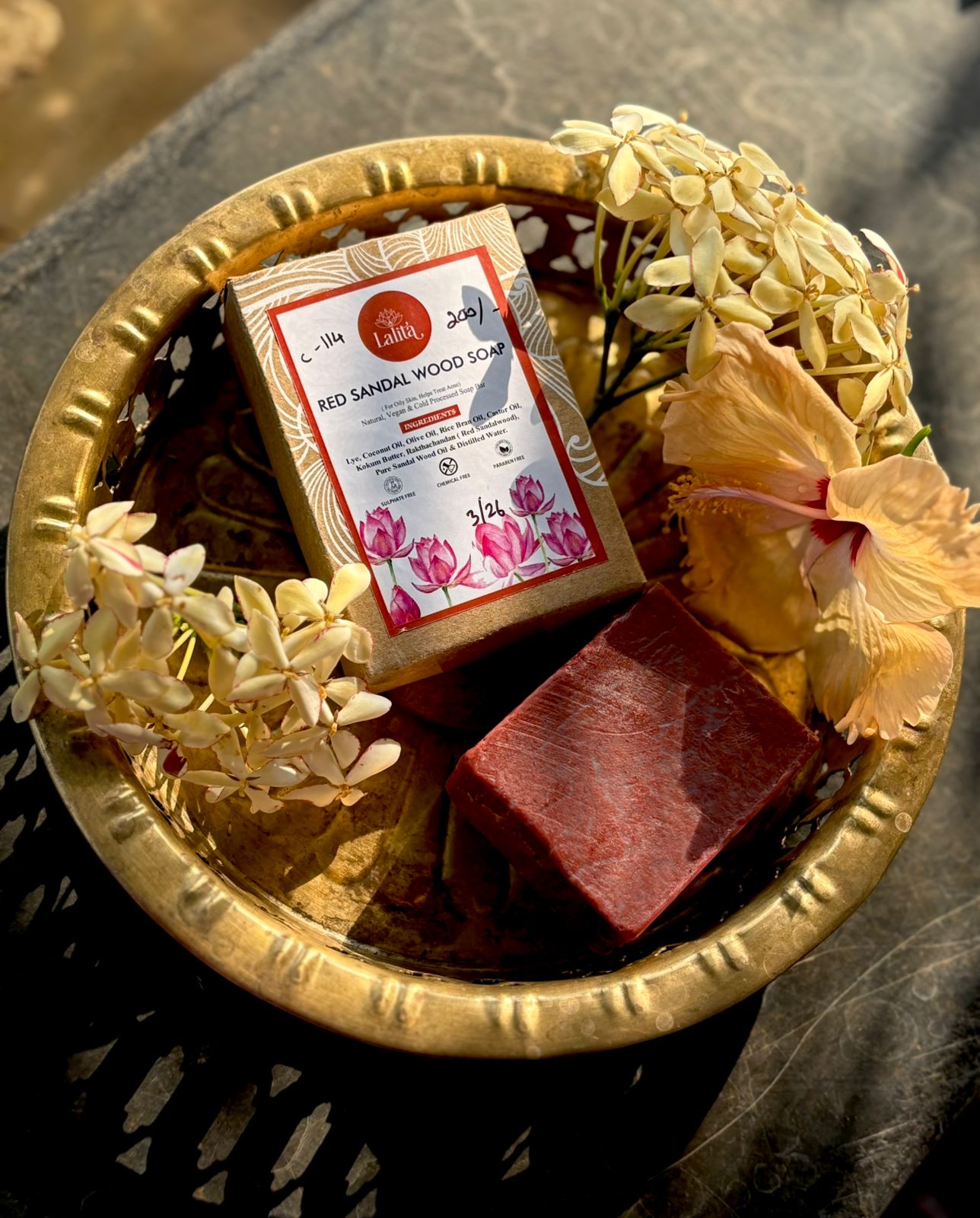 Red Sandalwood Soap (Sunburn / Oily / Acne skin)