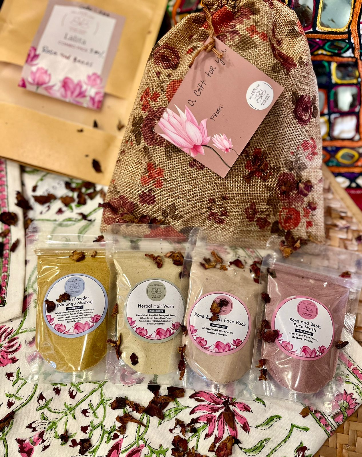 Festive Gift / Return Gift Pack - Rose & Beets - 200 gms